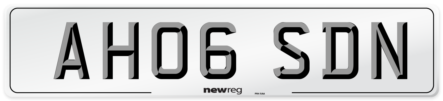 AH06 SDN Number Plate from New Reg